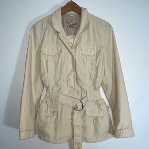 Taifun Collection Belted Jacket w/ Rouching Detail - Women's Size S